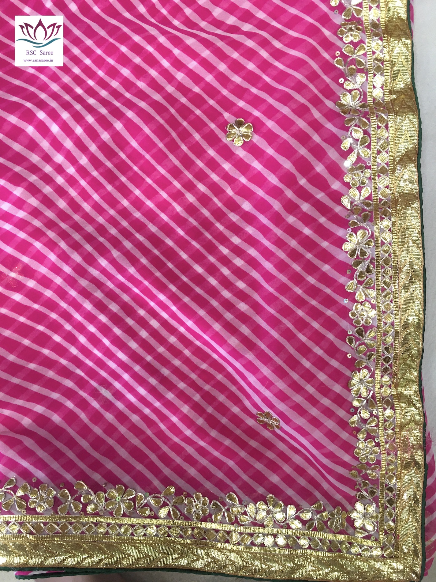 Red Kota Silk Leheriya Saree – kreationbykj